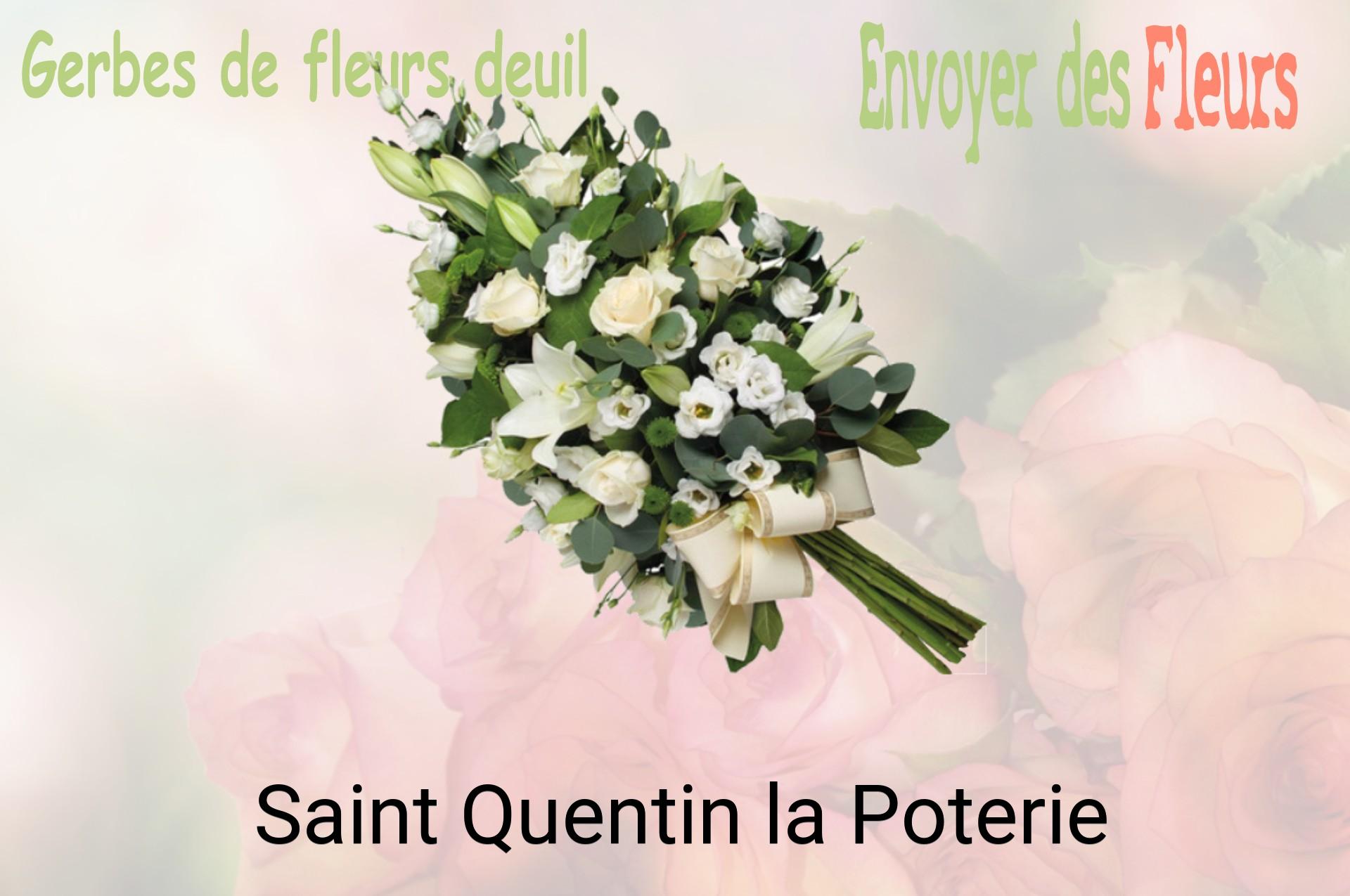 Gerbe de fleurs de deuil livrée à Saint-Quentin-la-Poterie